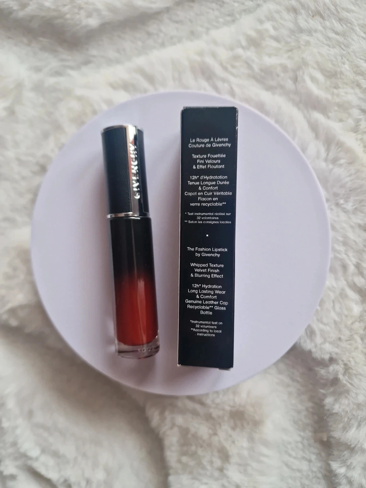 Givenchy Le Rouge Interdit crème fluwelen lippenstift mat lange houding – photo 7